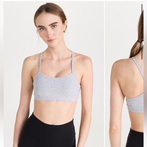 Alo Alosoft Yoga Heather Grey Bra